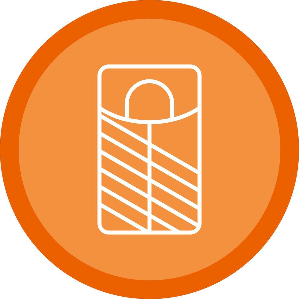 Sleeping Bag Line Multi Circle Icon vector