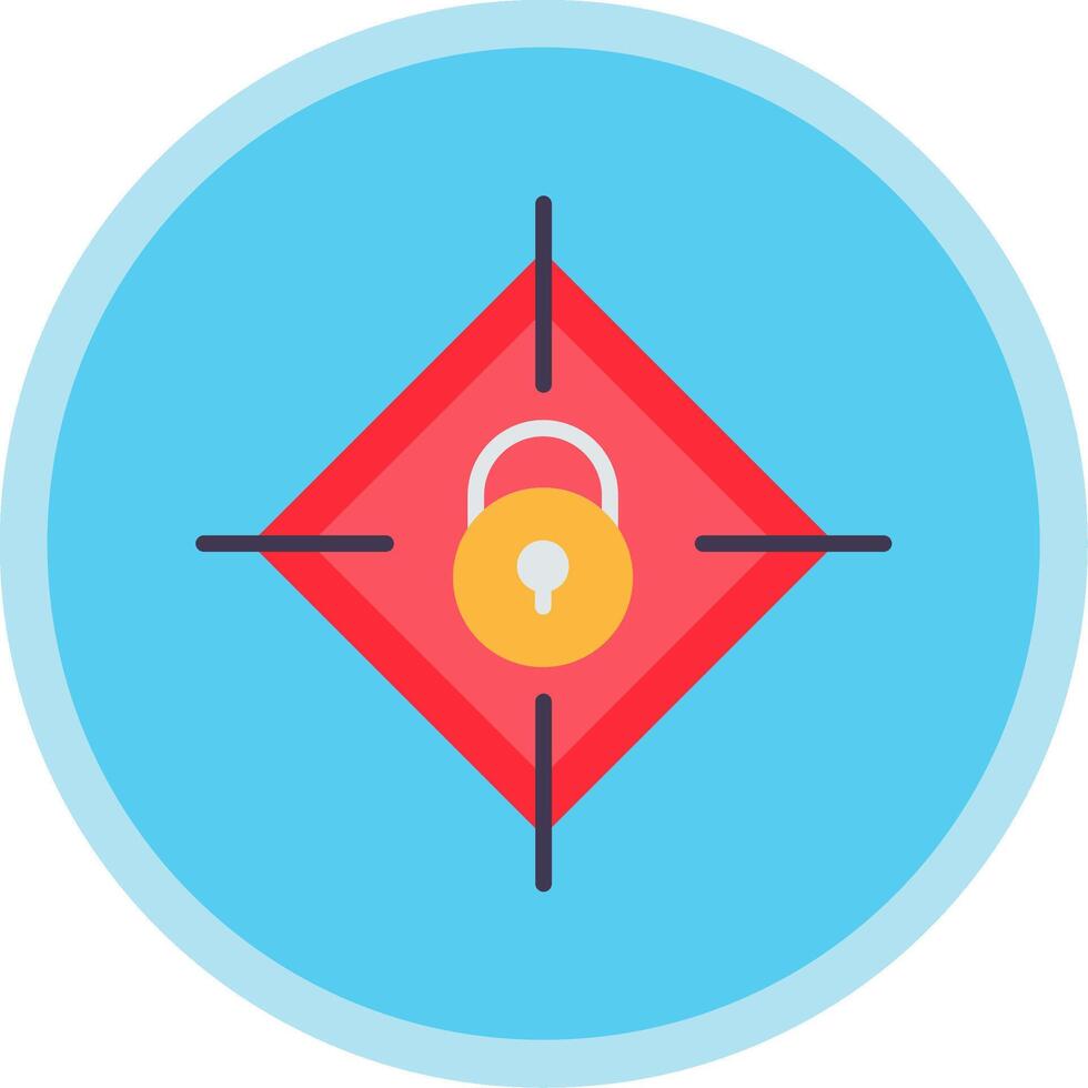 Target Secure Flat Multi Circle Icon vector
