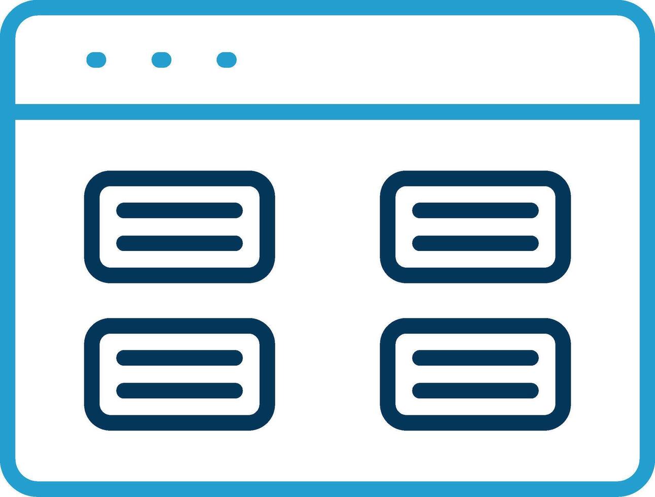 Tasks Line Blue Two Color Icon vector