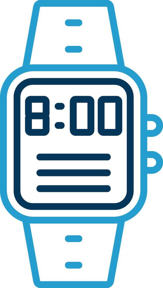 Time Line Blue Two Color Icon vector