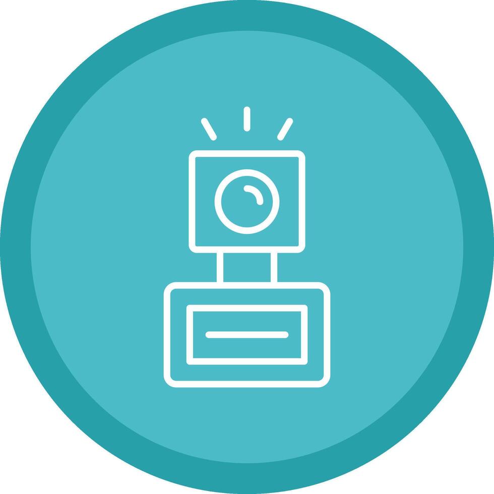 Camera Flash Line Multi Circle Icon vector