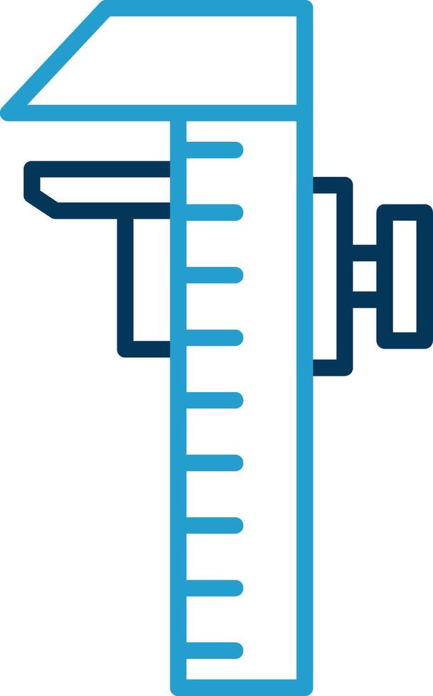 Caliper Line Blue Two Color Icon vector