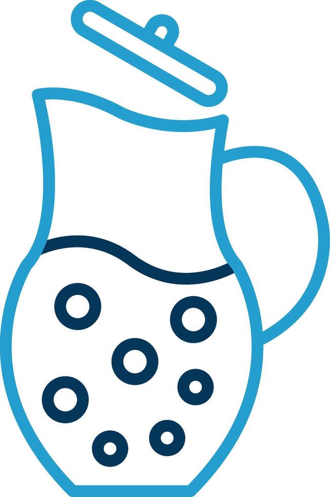 Jug Line Blue Two Color Icon vector