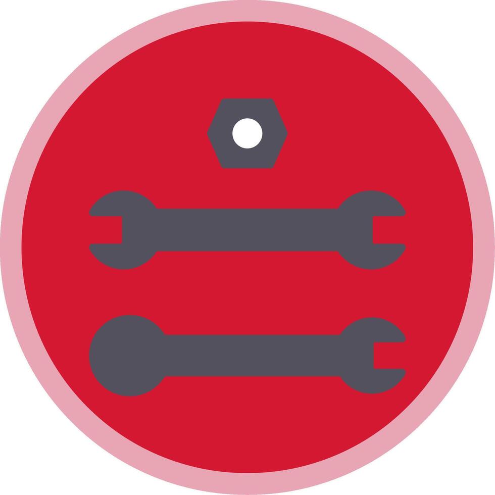 Tools Flat Multi Circle Icon vector