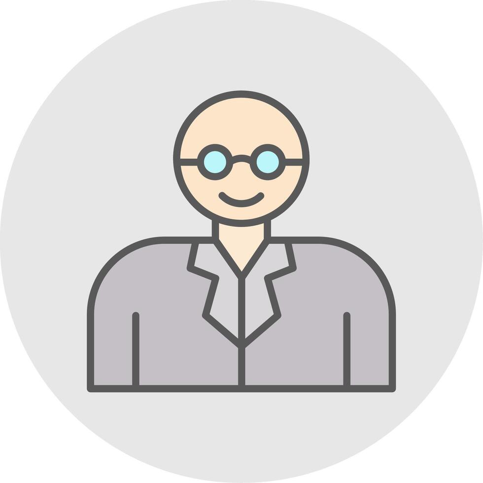 Professor Line Filled Light Icon vector