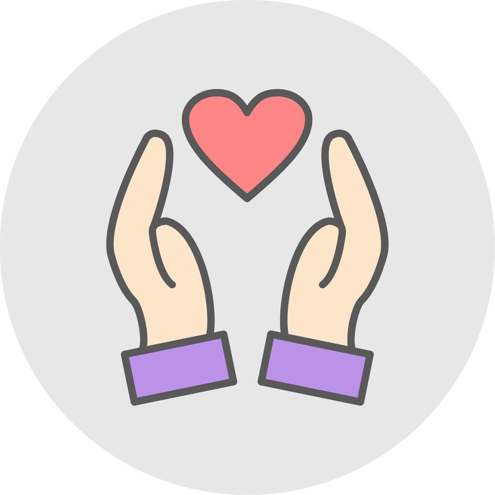 Loyalty Line Filled Light Icon vector