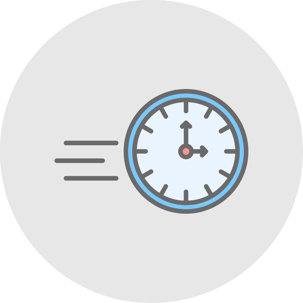 On Time Line Filled Light Icon vector