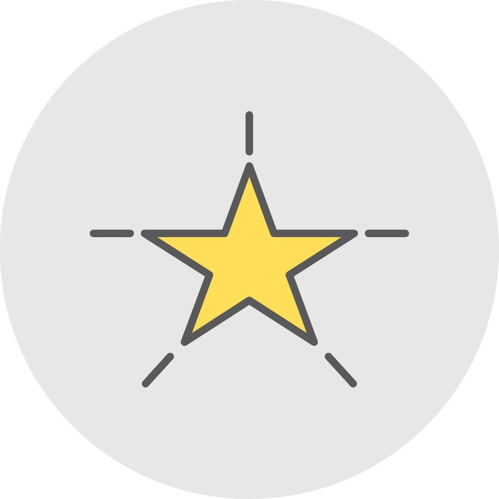 Star Line Filled Light Icon vector