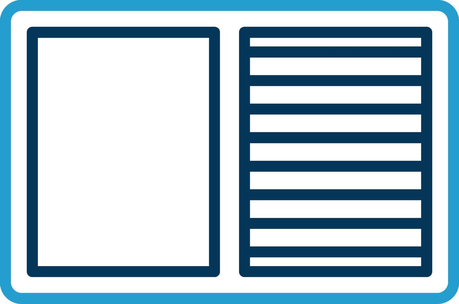 Contrast Line Blue Two Color Icon vector