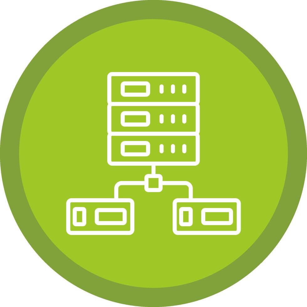 Data Network Line Multi Circle Icon vector