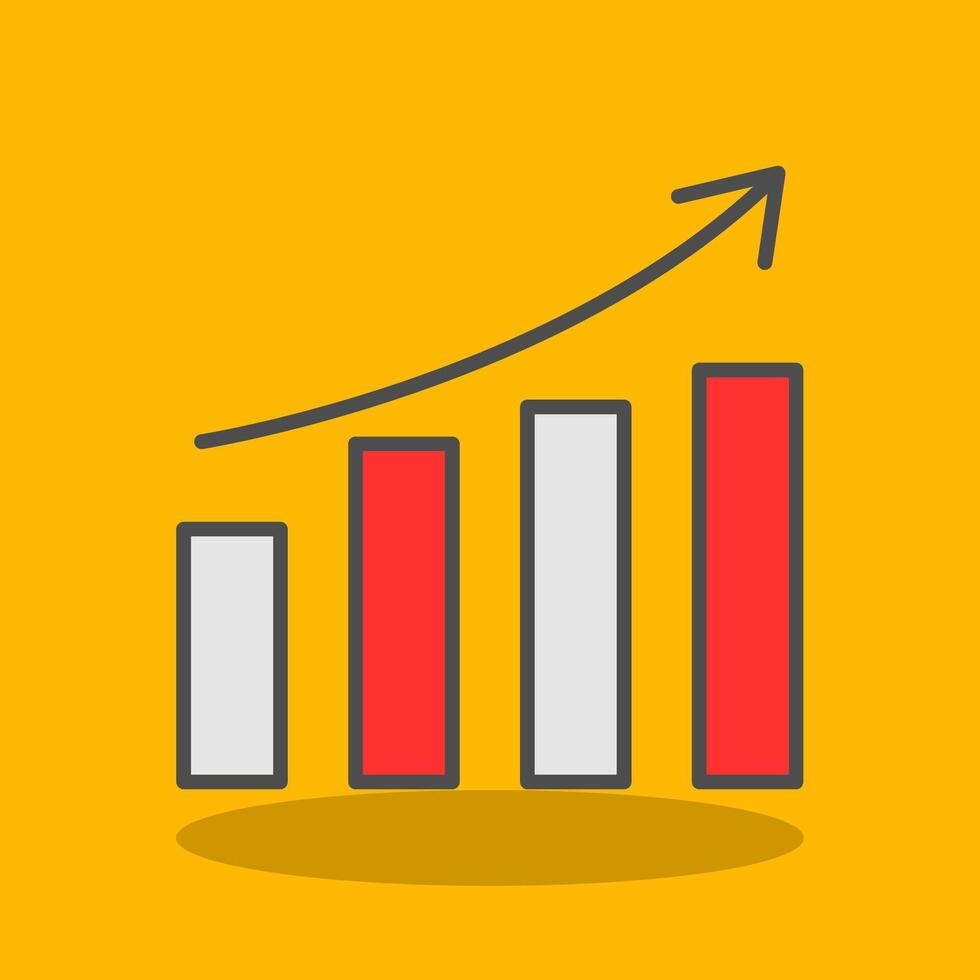 Growth Filled Shadow Icon vector