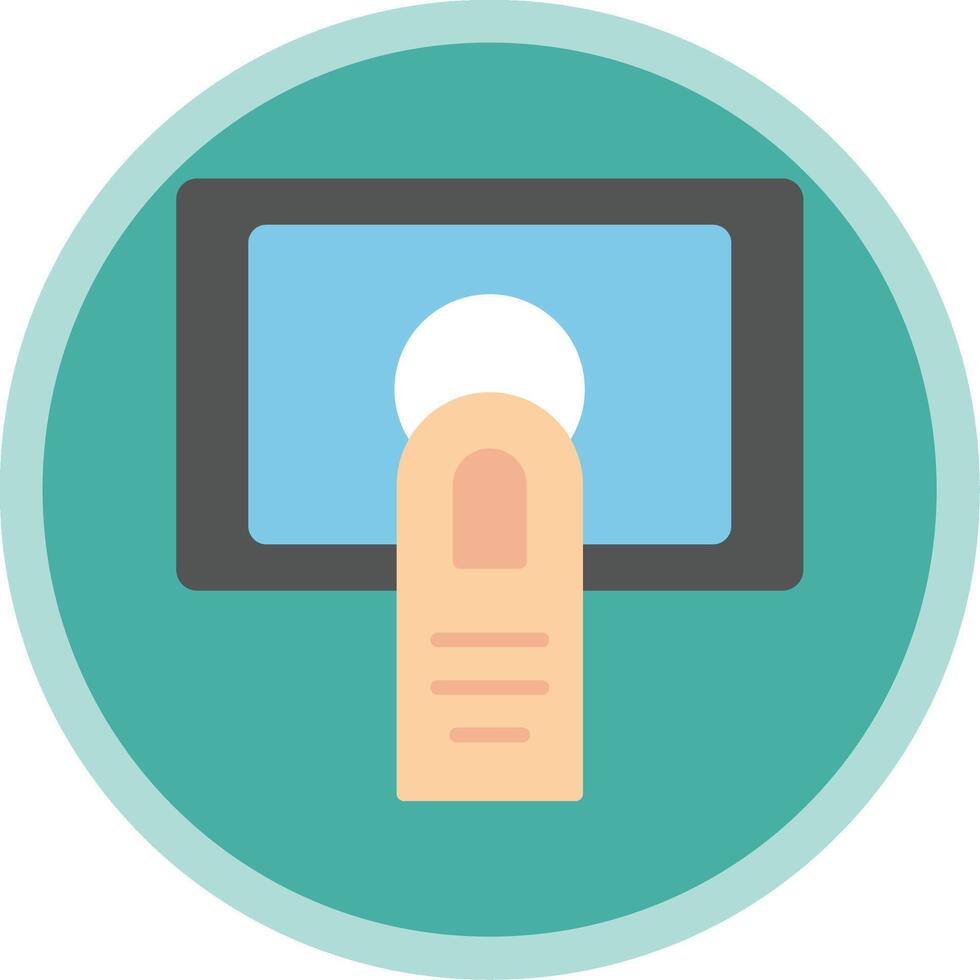 Tablet Flat Multi Circle Icon vector