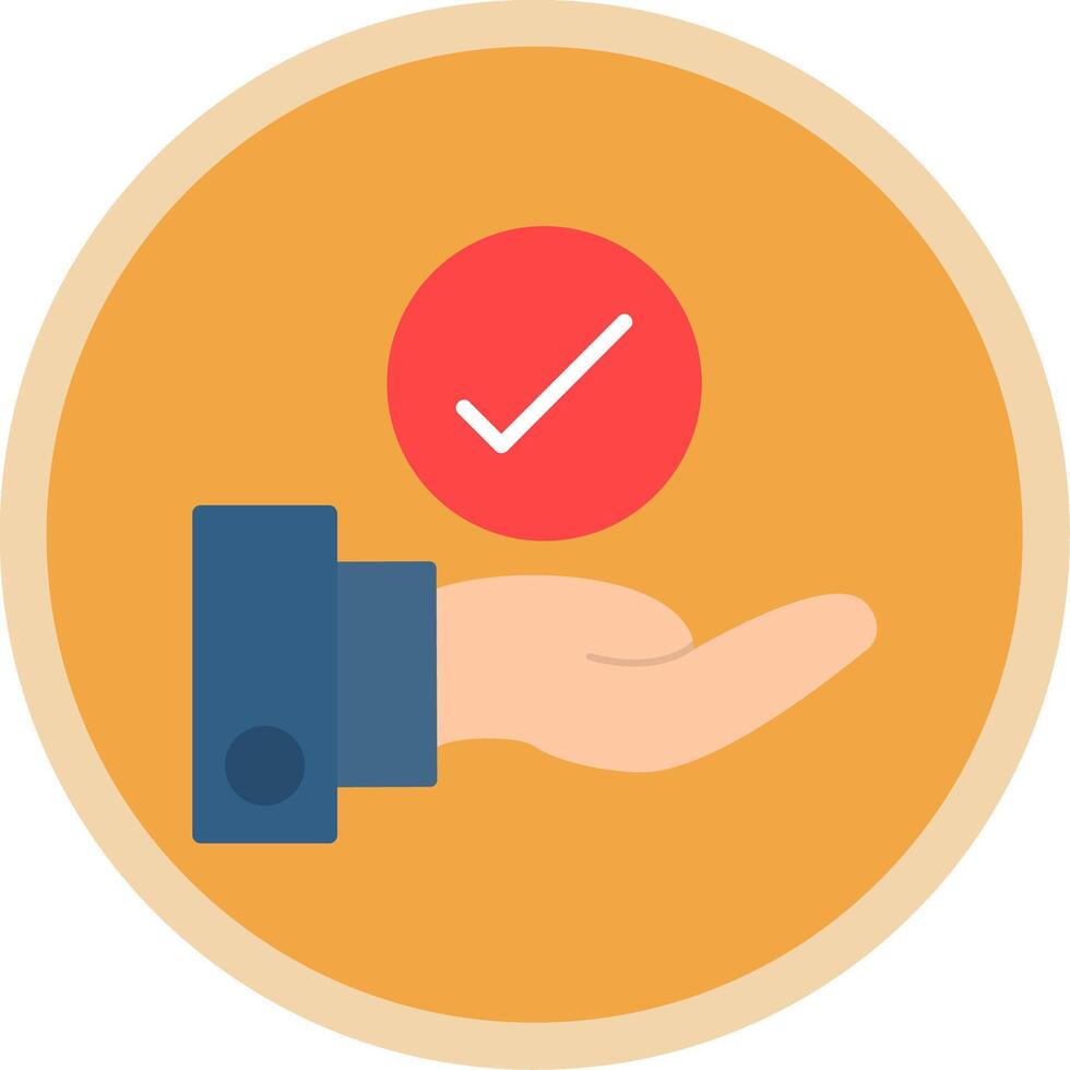 Approved Flat Multi Circle Icon vector