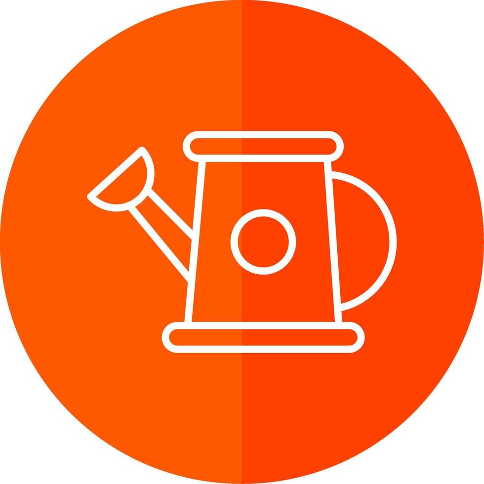 Watering Can Line Yellow White Icon vector