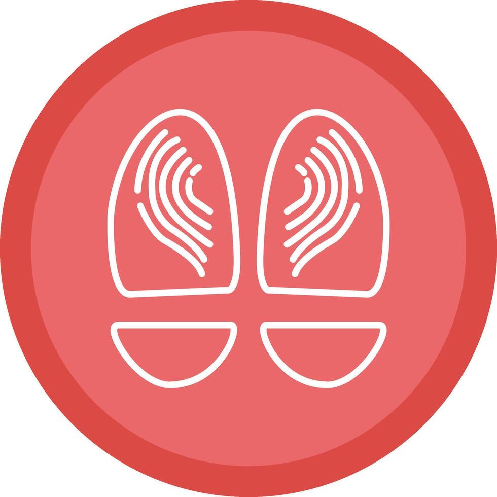 Footprint Line Multi Circle Icon vector