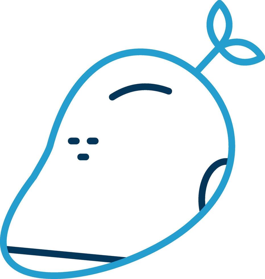 Mango Line Blue Two Color Icon vector