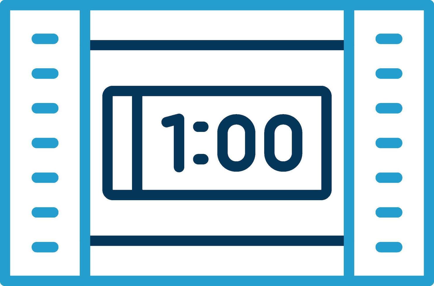 Ratio Line Blue Two Color Icon vector