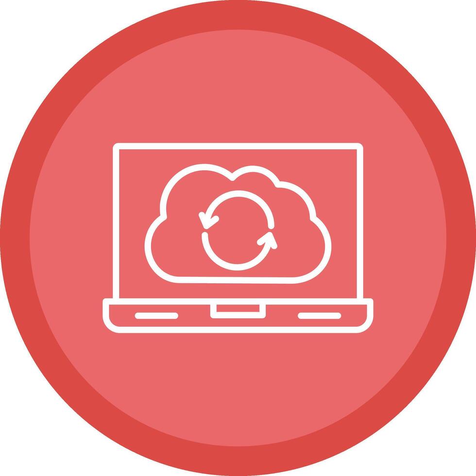 Syncronization Line Multi Circle Icon vector