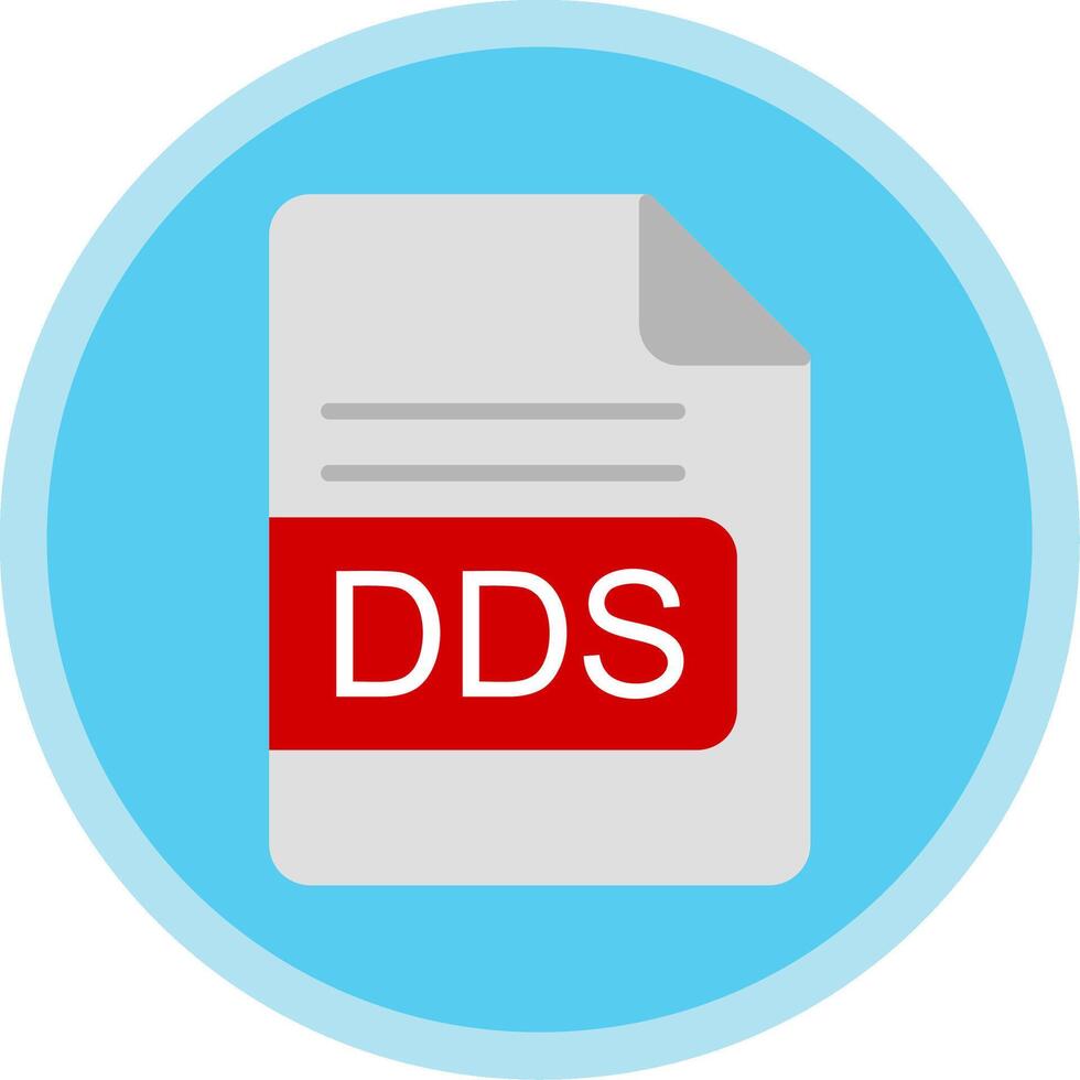 DDS File Format Flat Multi Circle Icon vector
