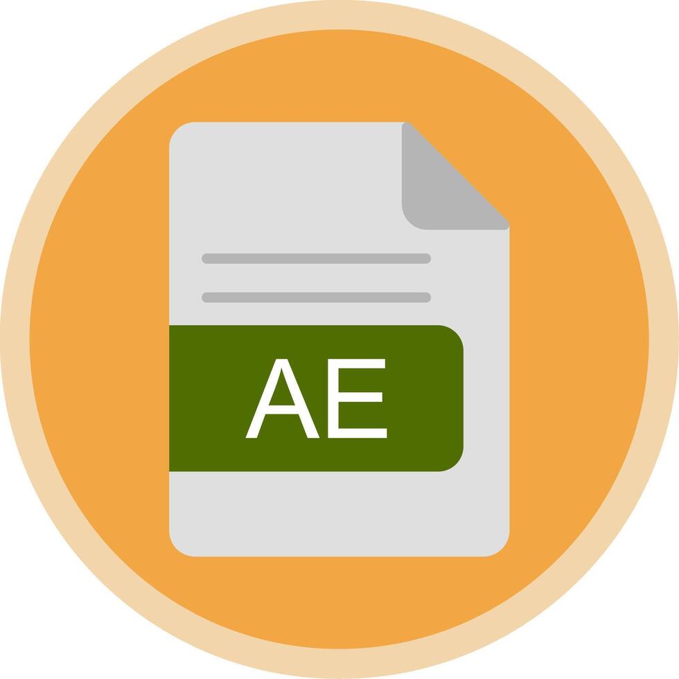 AE File Format Flat Multi Circle Icon vector