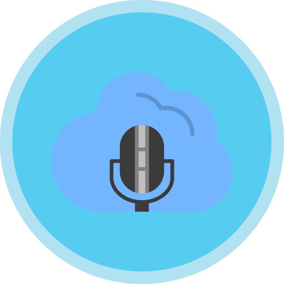 Cloud Flat Multi Circle Icon vector