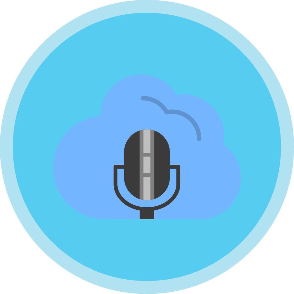 nube plano multi circulo icono vector