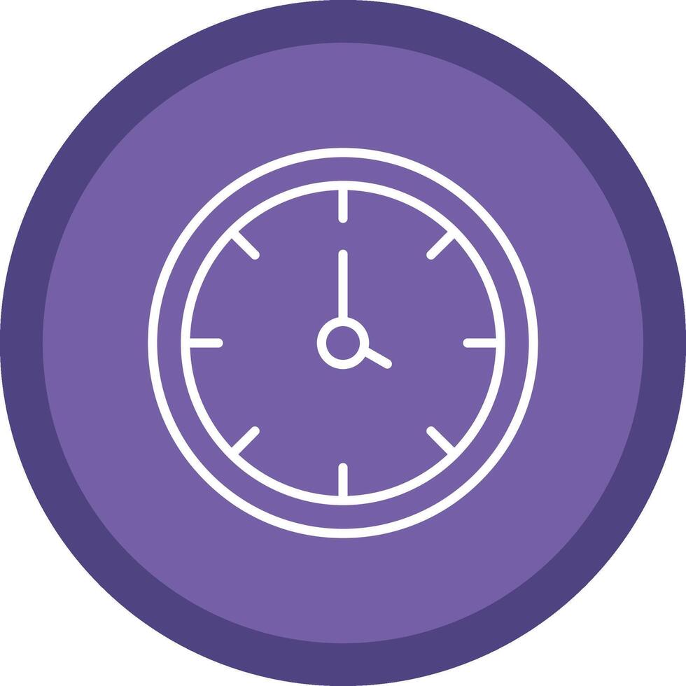 Clock Line Multi Circle Icon vector