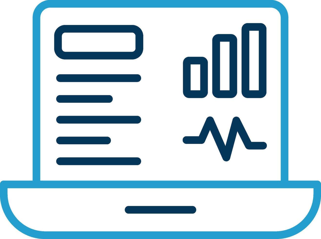Dashboard Line Blue Two Color Icon vector