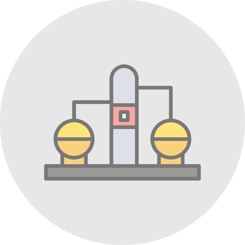 Refinery Line Filled Light Icon vector