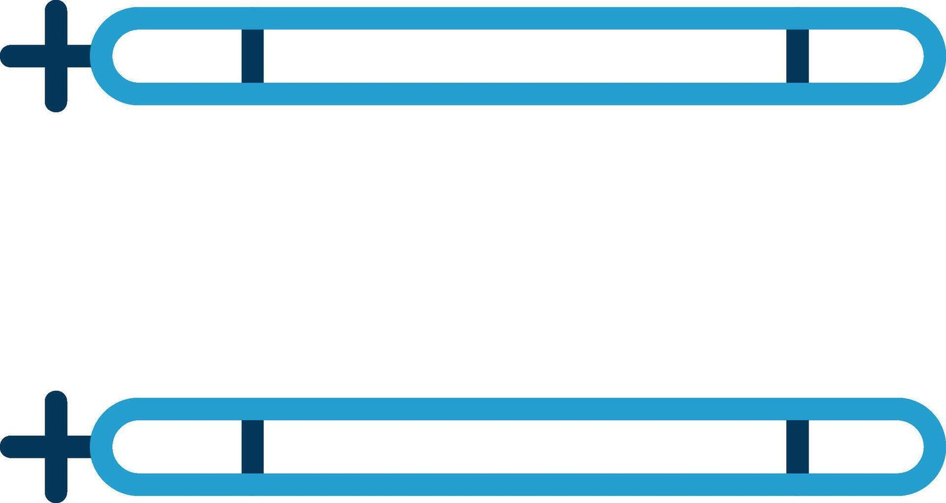 Sticks Line Blue Two Color Icon vector