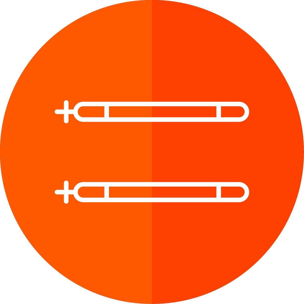 Sticks Line Yellow White Icon vector