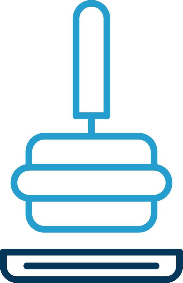Tamper Line Blue Two Color Icon vector