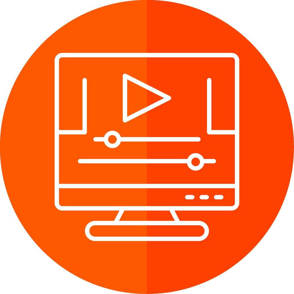 Animation Line Yellow White Icon vector