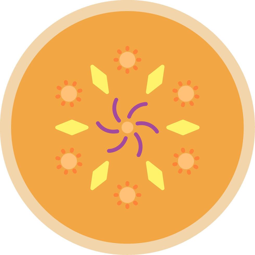 Firework Flat Multi Circle Icon vector