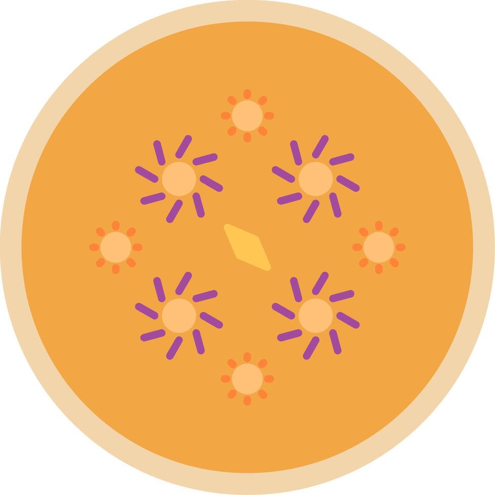 Firework Flat Multi Circle Icon vector