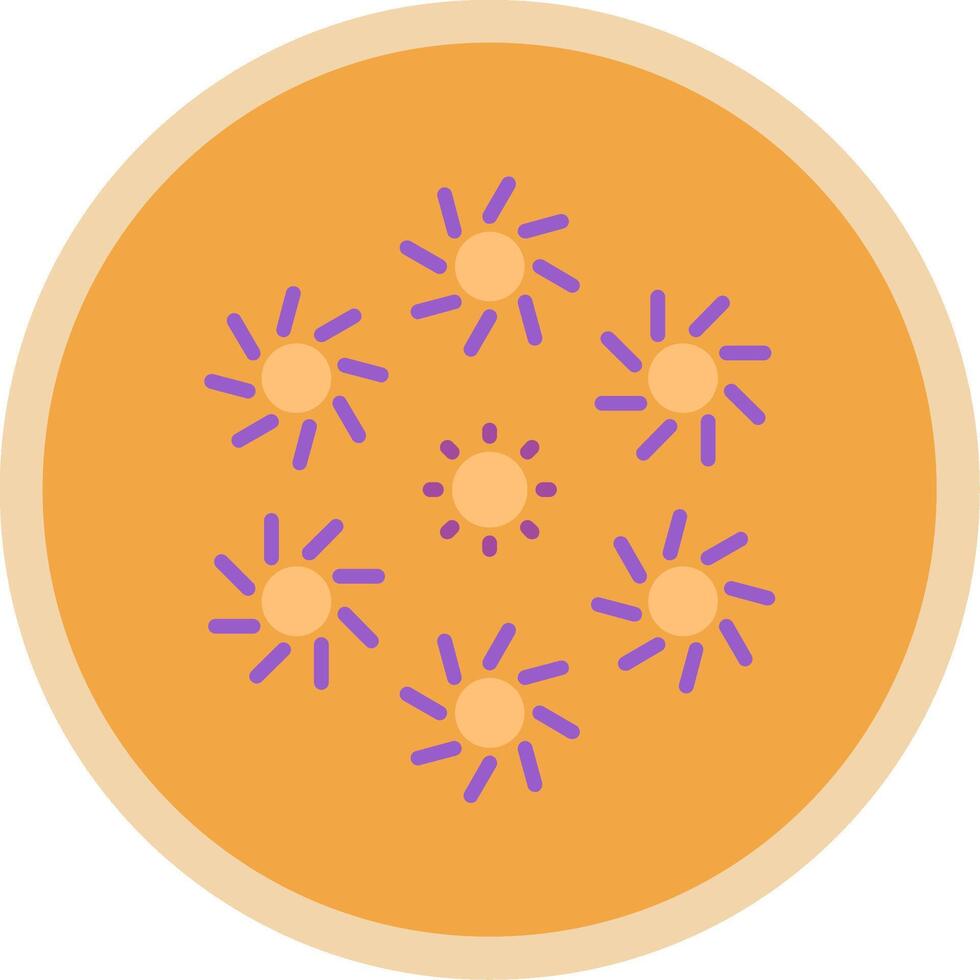 Firework Flat Multi Circle Icon vector