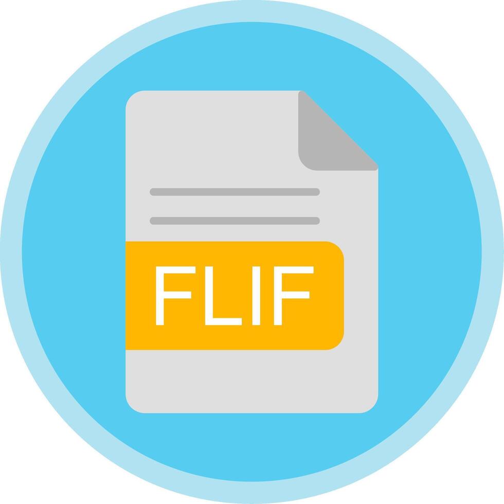 FLIF File Format Flat Multi Circle Icon vector