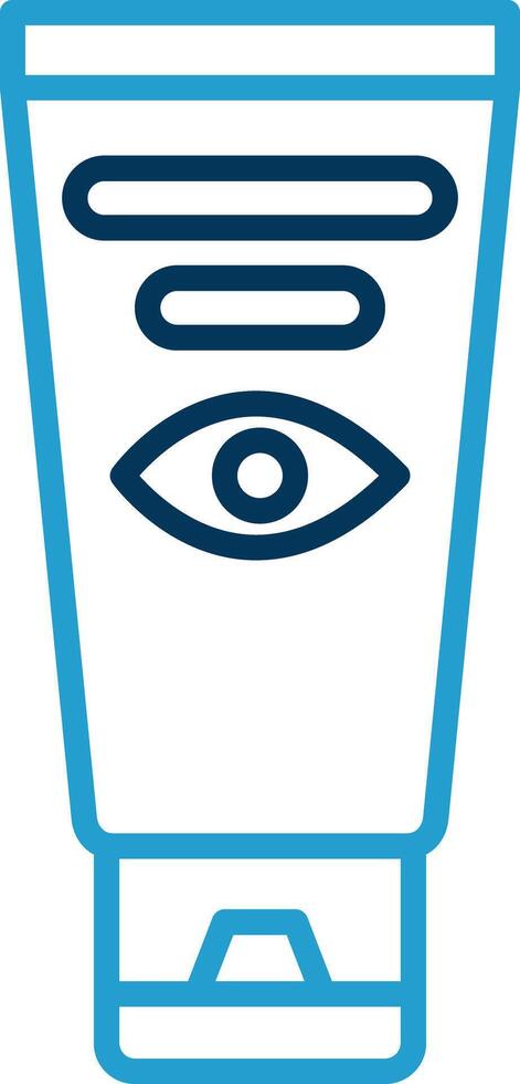 Eye Cream Line Blue Two Color Icon vector