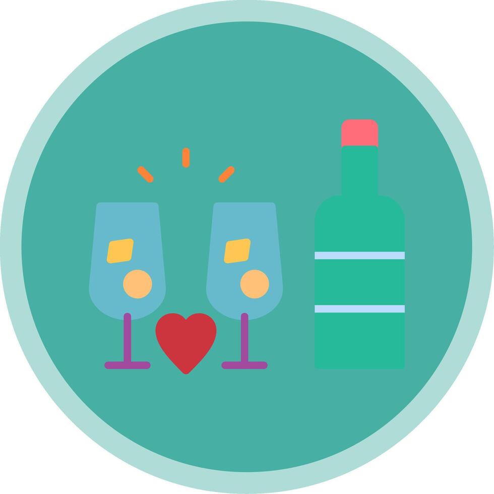 Drink Flat Multi Circle Icon vector
