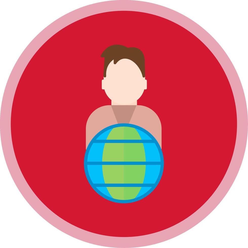 Global Leader Flat Multi Circle Icon vector