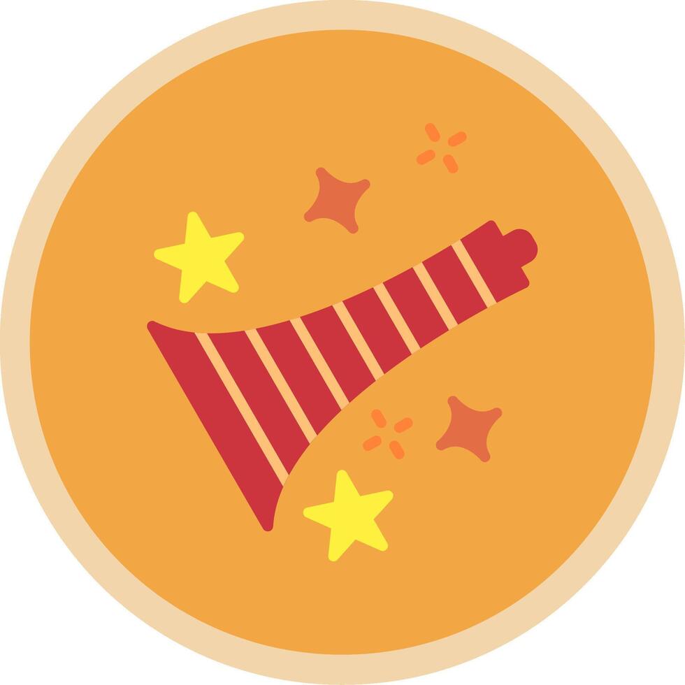 Trumpet Flat Multi Circle Icon vector