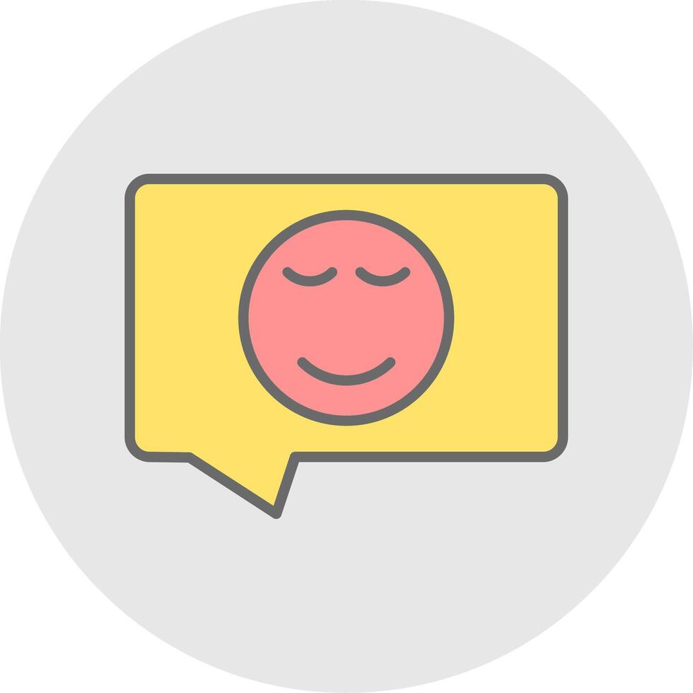 Positive Line Filled Light Icon vector