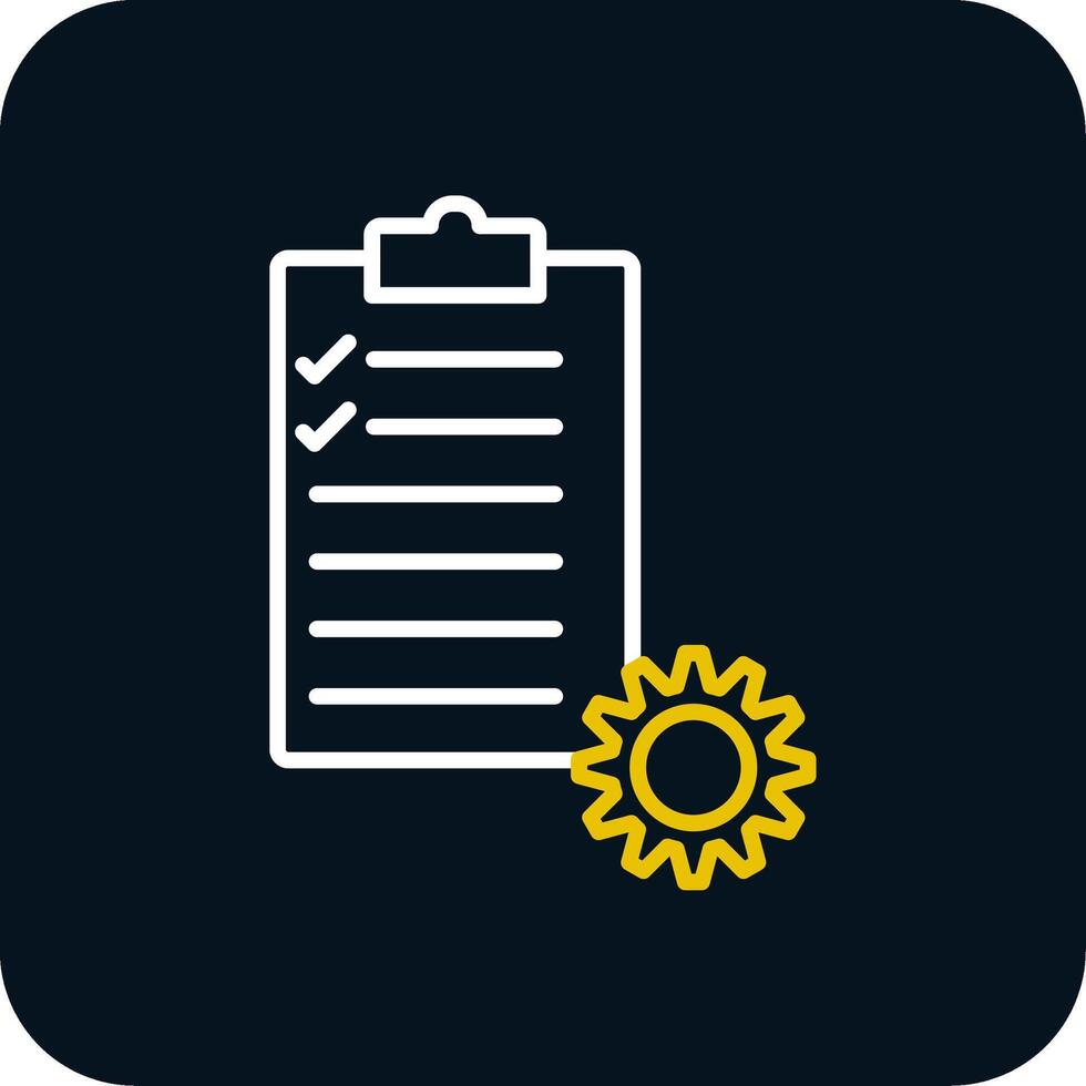 Project Management Line Yellow White Icon vector