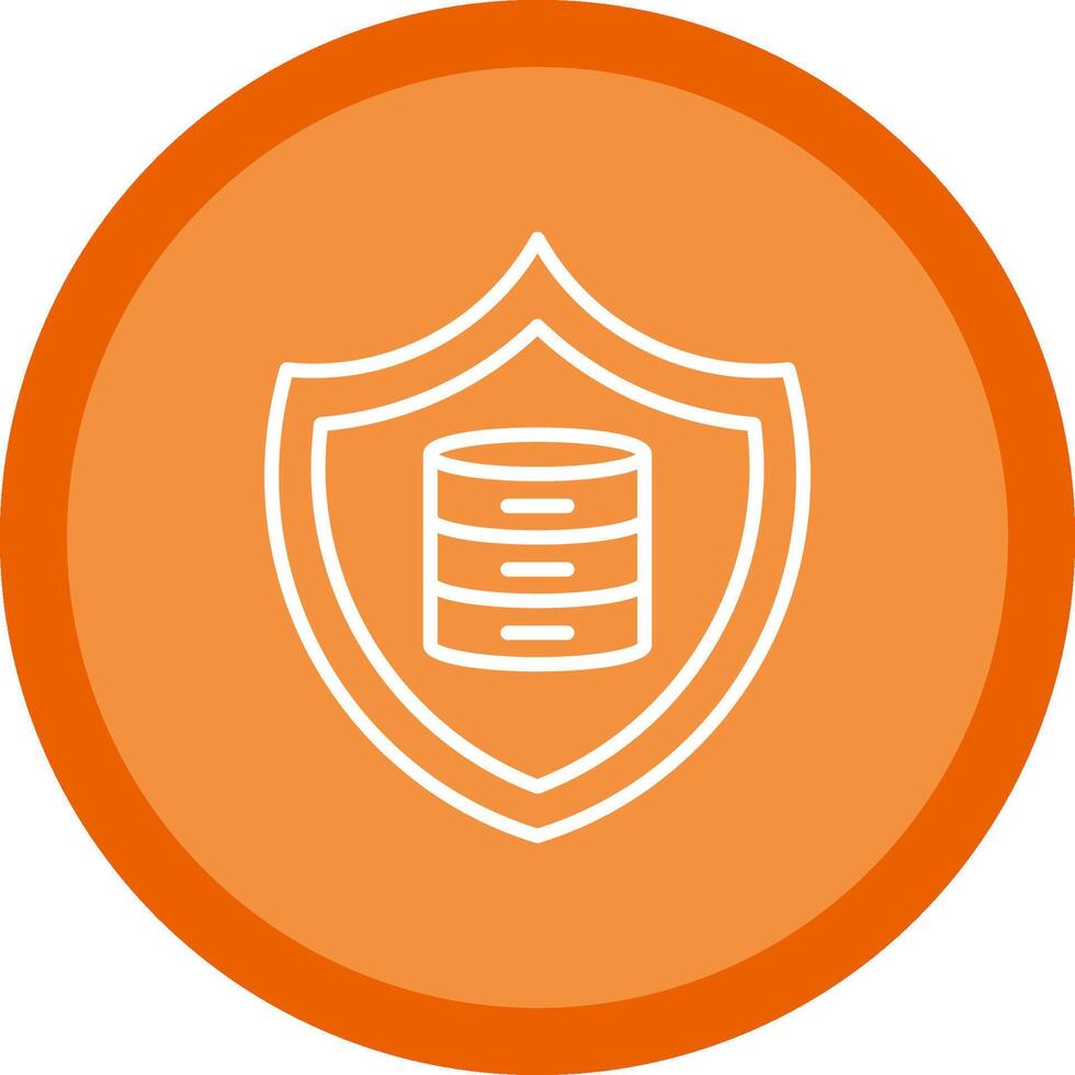 Secure Data Line Multi Circle Icon vector
