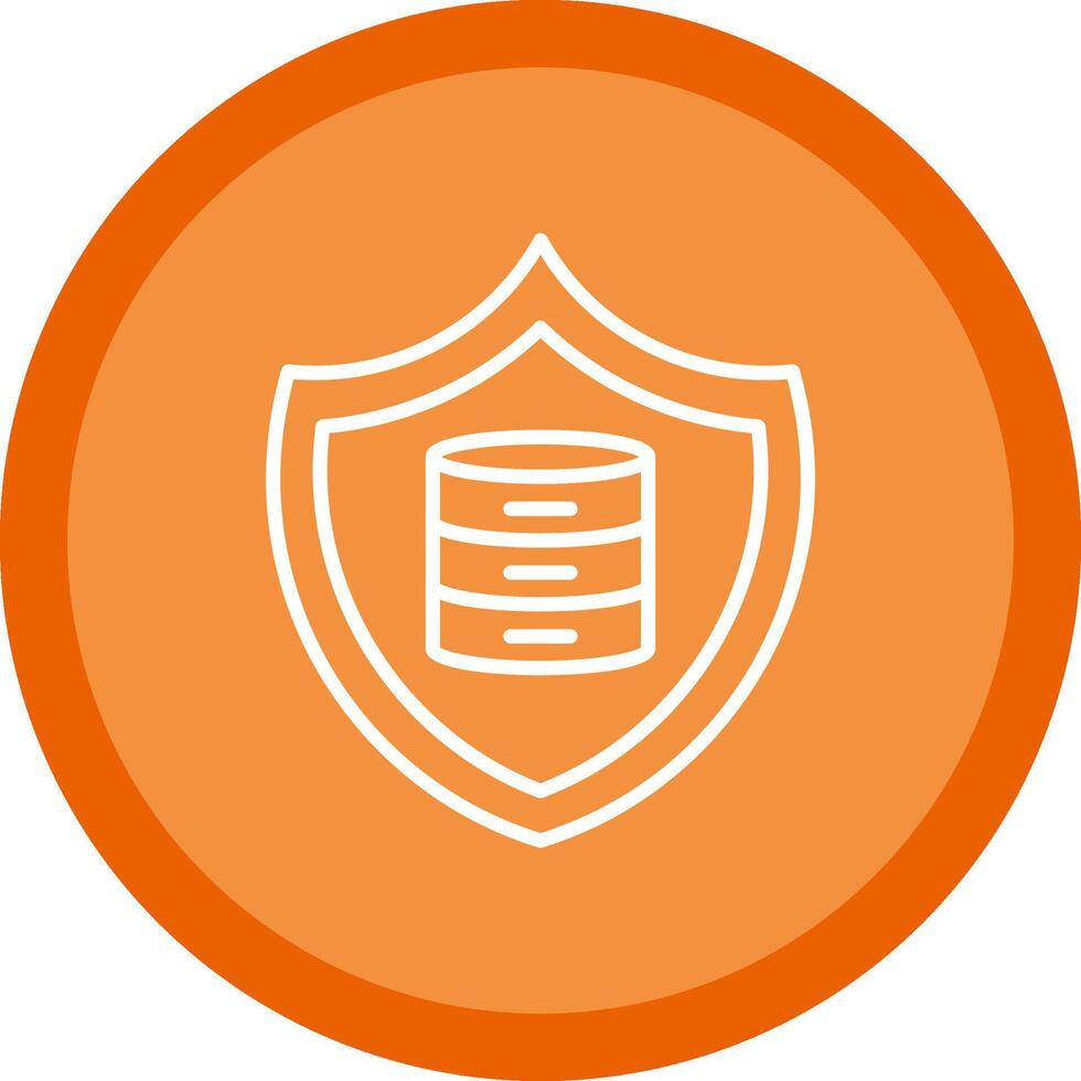 Secure Data Line Multi Circle Icon vector