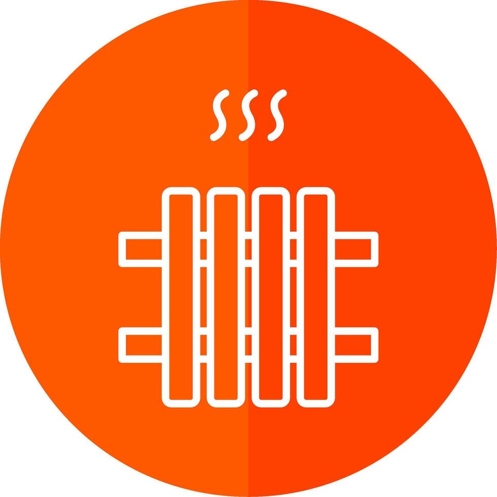 Radiator Line Yellow White Icon vector