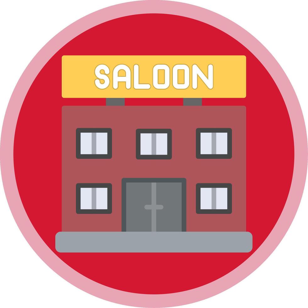 Saloon Flat Multi Circle Icon vector