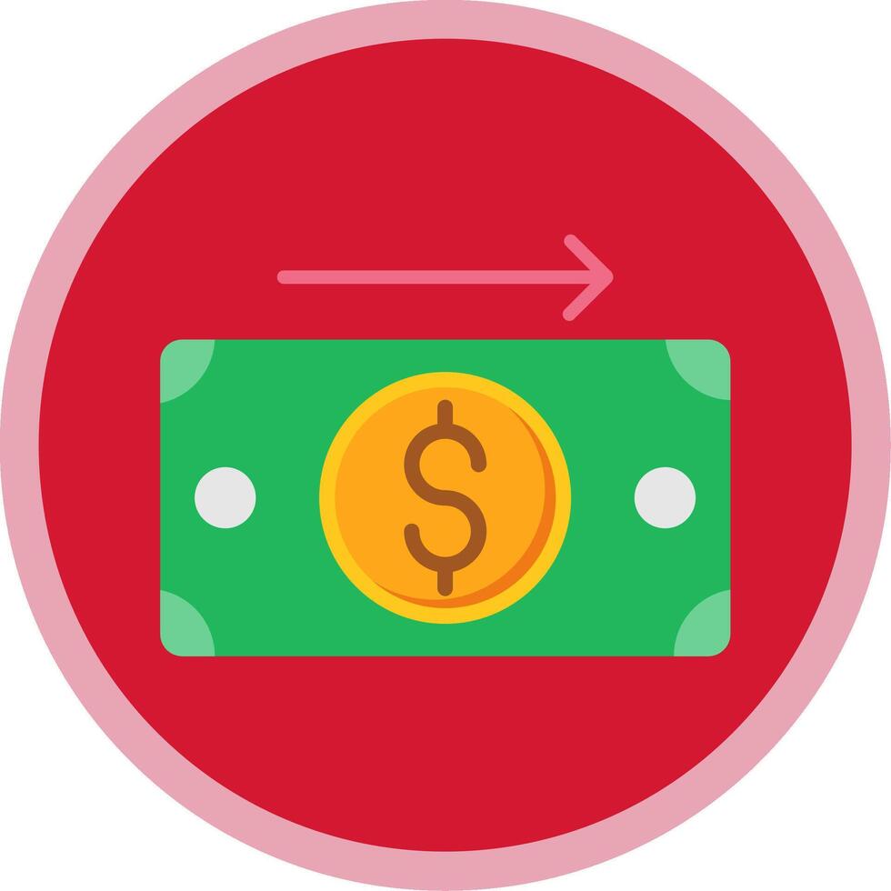 Send Money Flat Multi Circle Icon vector