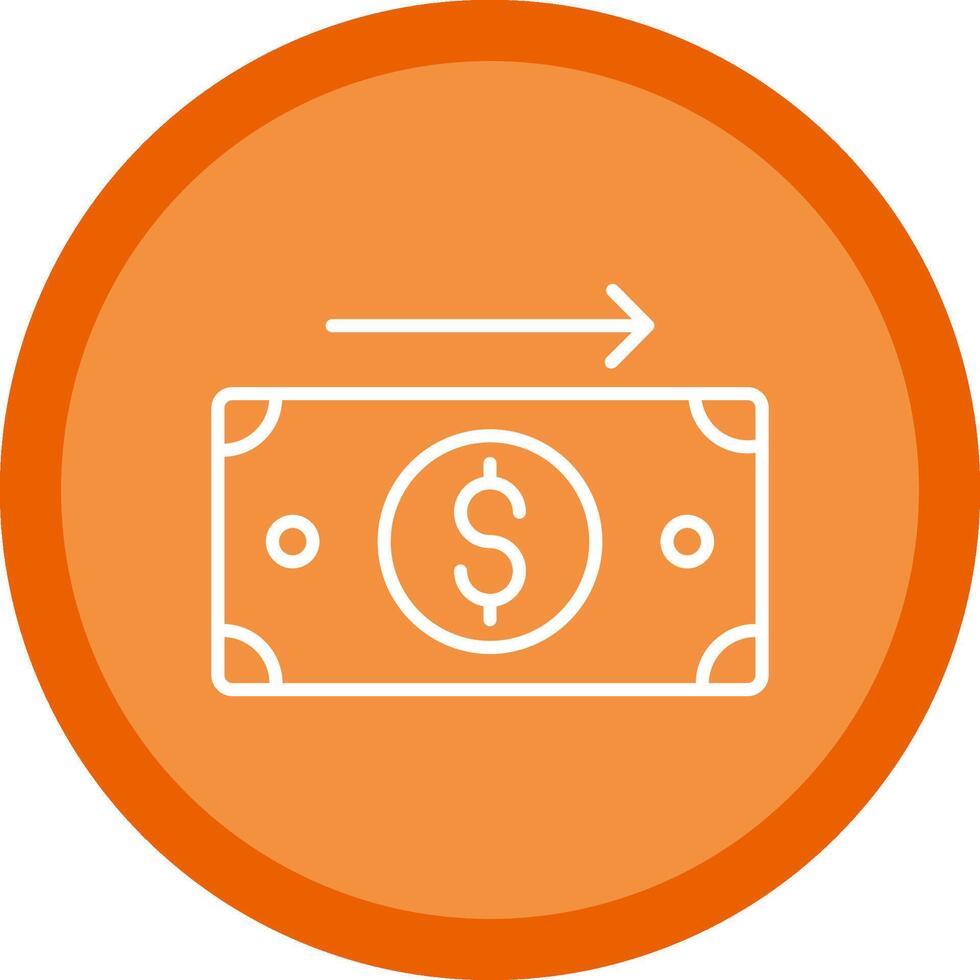 Send Money Line Multi Circle Icon vector