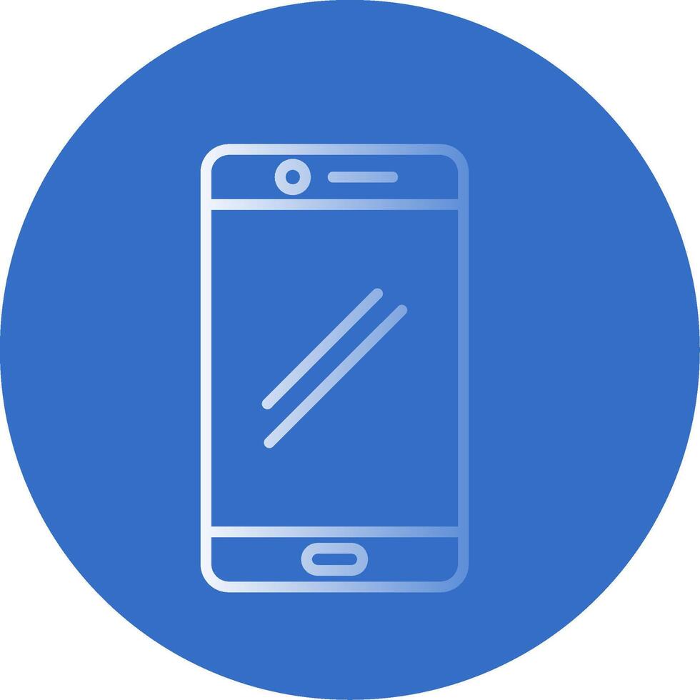 Smart phone Flat Bubble Icon vector